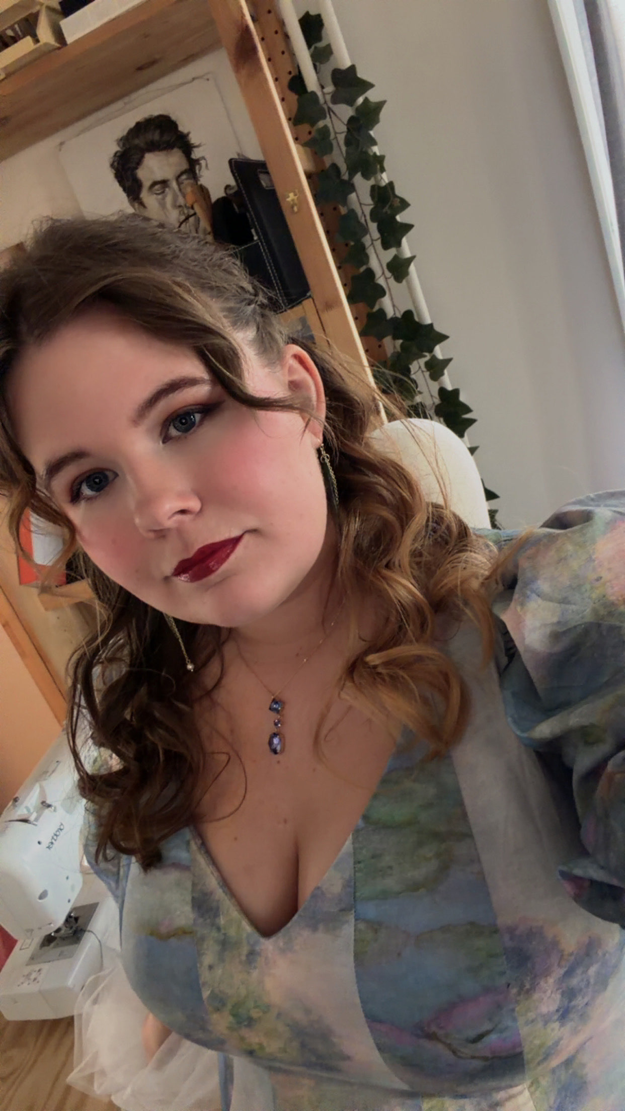 Johanna med blommor